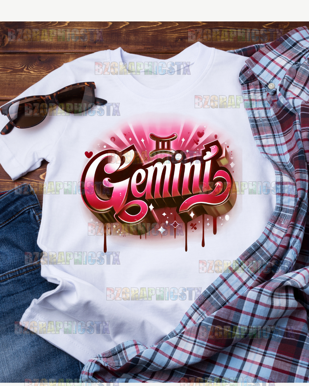 GEMINI-PRINTED AIRBRUSH SHIRTS