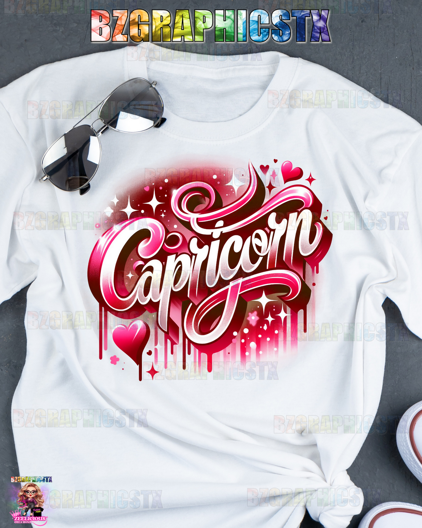 CAPRICORN-PRINTED AIRBRUSH SHIRTS (STYLE1)