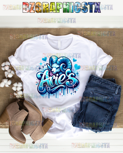 ARIES-PRINTED AIRBRUSH SHIRTS