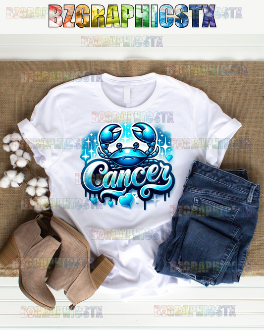 CANCER-PRINTED AIRBRUSH SHIRTS