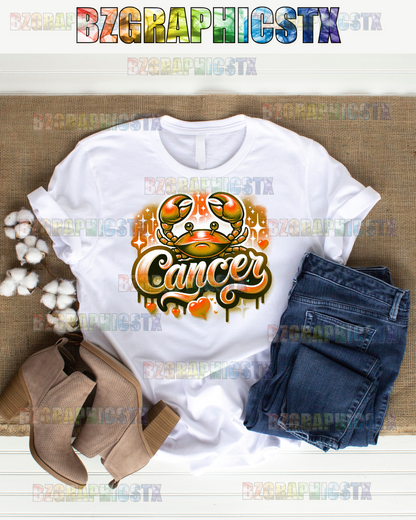 CANCER-PRINTED AIRBRUSH SHIRTS