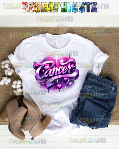 CANCER-PRINTED AIRBRUSH SHIRTS