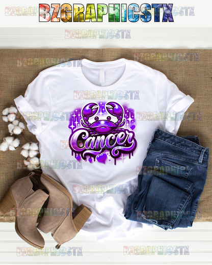CANCER-PRINTED AIRBRUSH SHIRTS