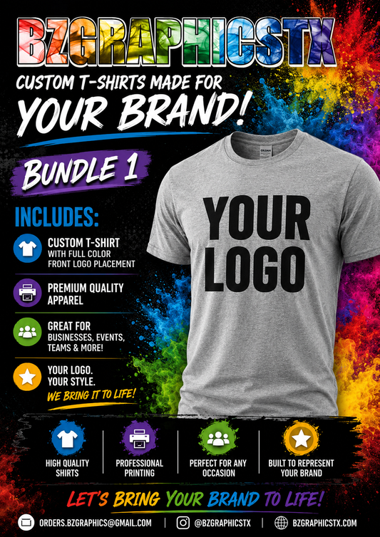 BUNDLE 1 —FRONT PRINT T-SHIRTS