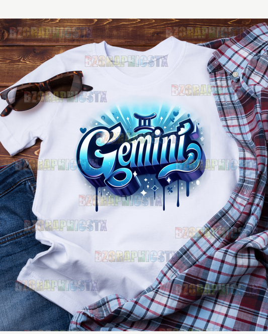 GEMINI-PRINTED AIRBRUSH SHIRTS