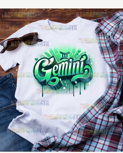 GEMINI-PRINTED AIRBRUSH SHIRTS
