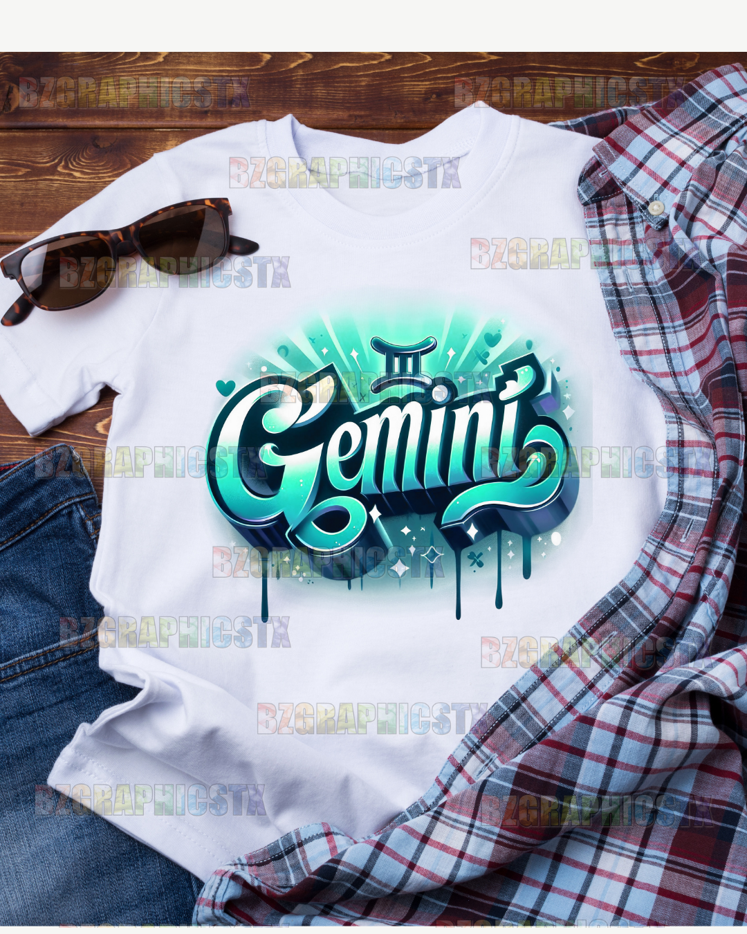 GEMINI-PRINTED AIRBRUSH SHIRTS