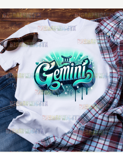 GEMINI-PRINTED AIRBRUSH SHIRTS