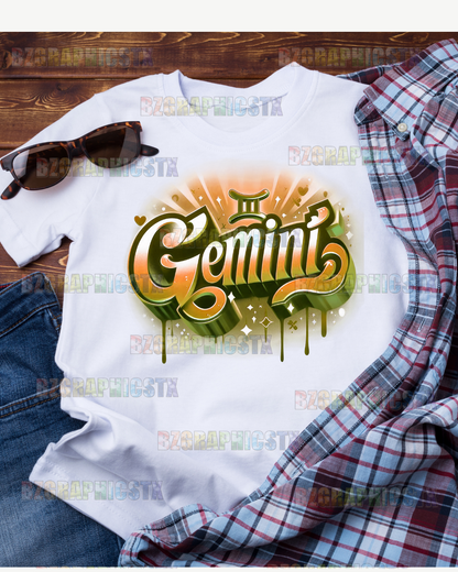 GEMINI-PRINTED AIRBRUSH SHIRTS