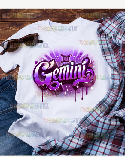 GEMINI-PRINTED AIRBRUSH SHIRTS