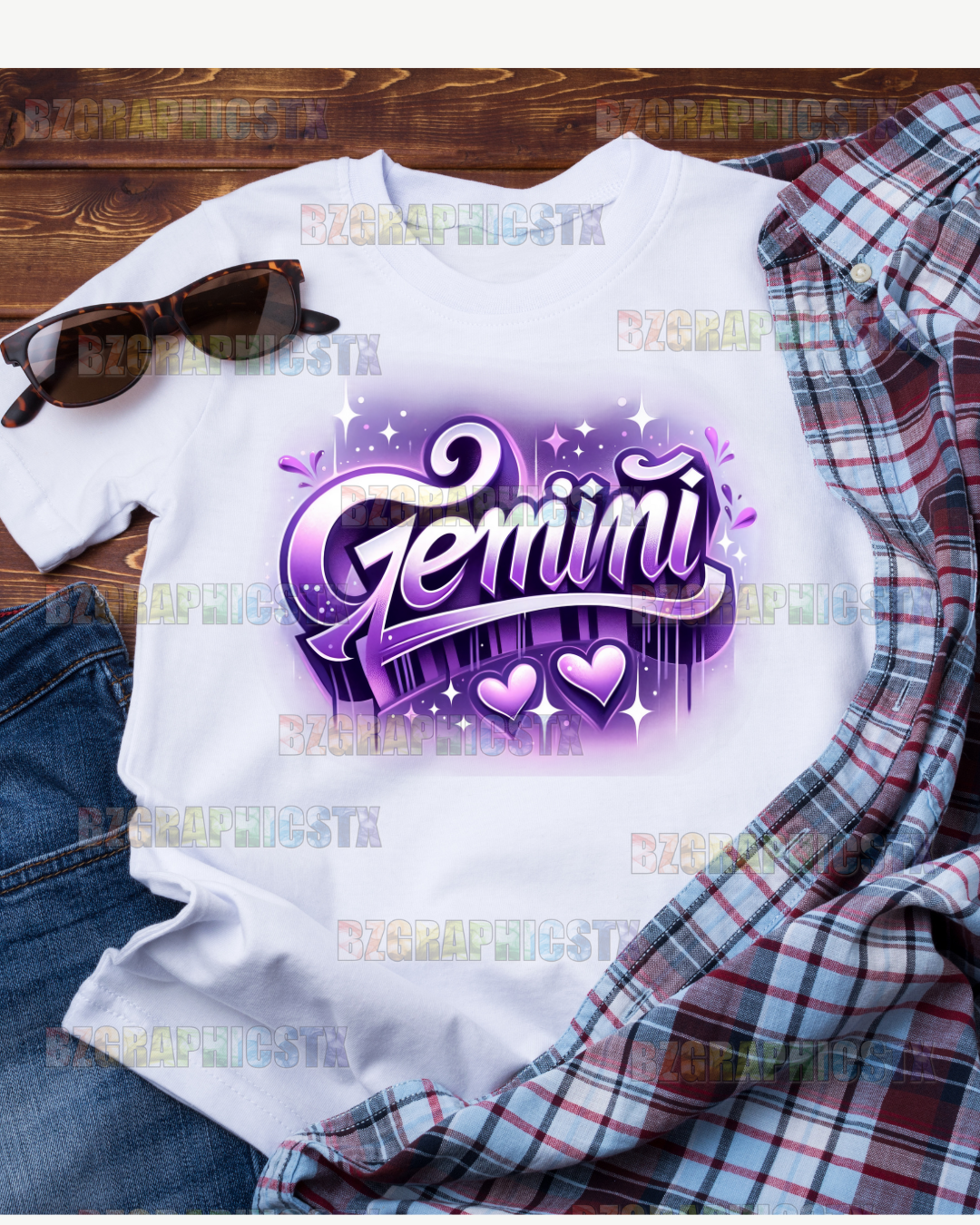 GEMINI-PRINTED AIRBRUSH SHIRTS