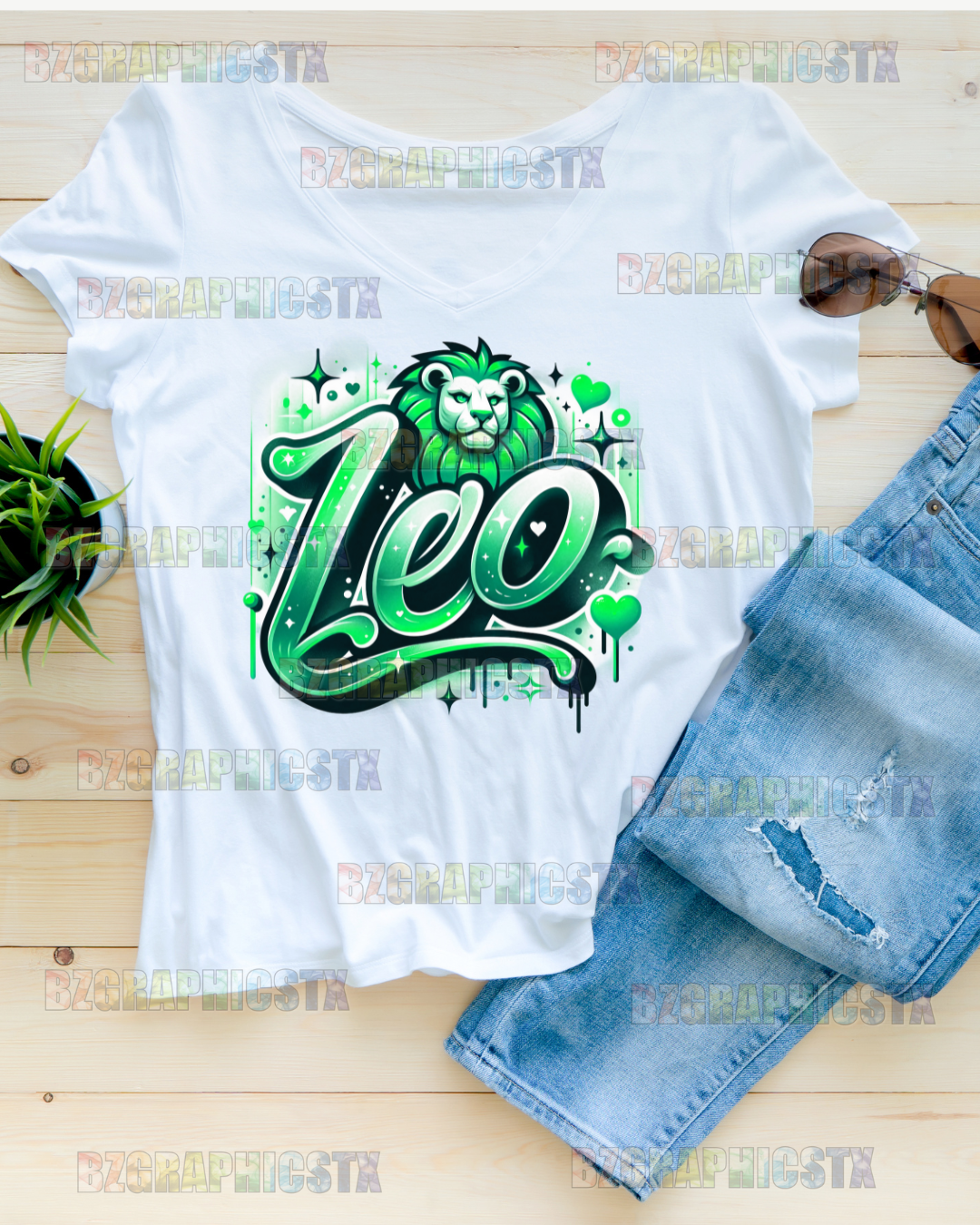 LEO-PRINTED AIRBRUSH SHIRTS