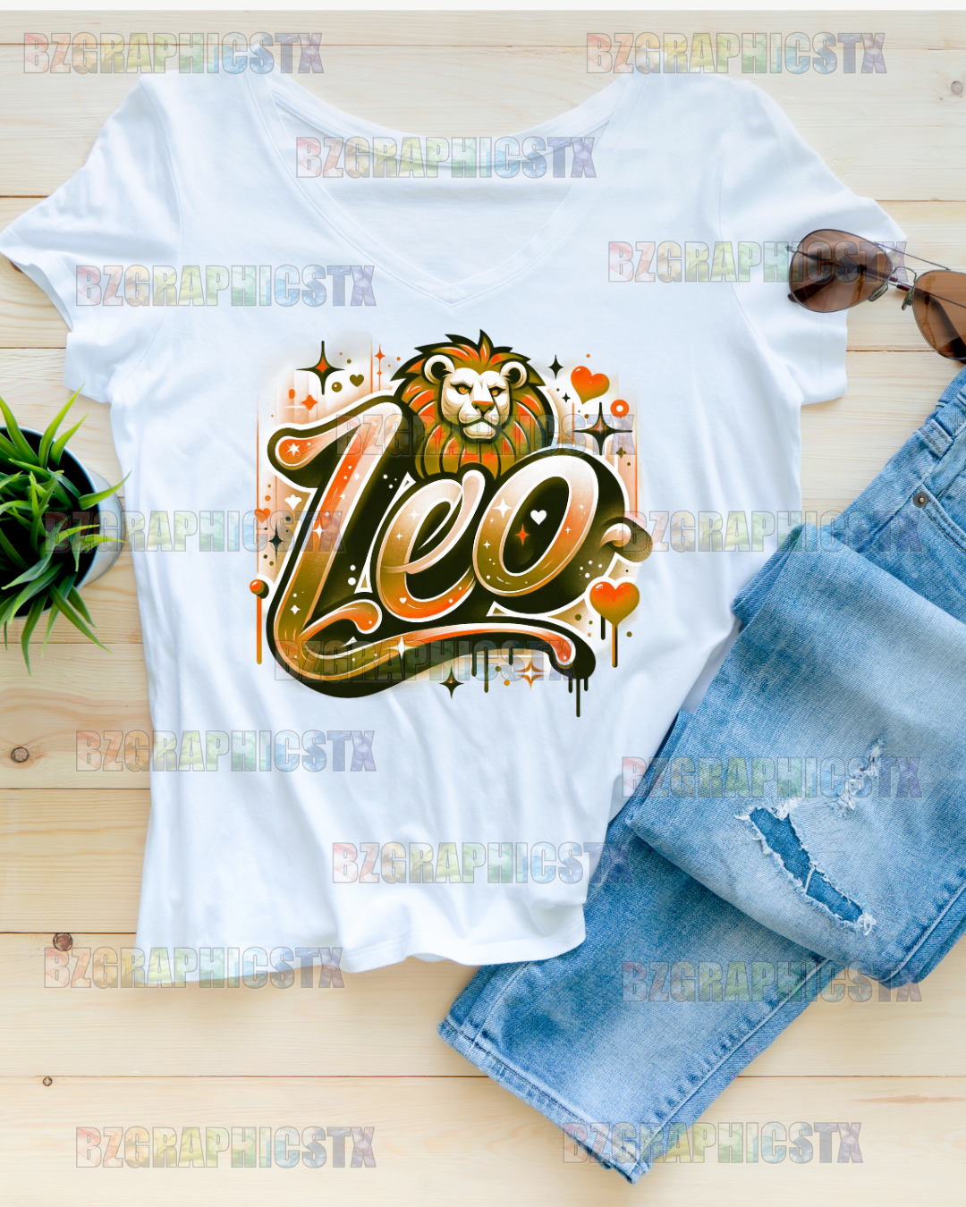 LEO-PRINTED AIRBRUSH SHIRTS