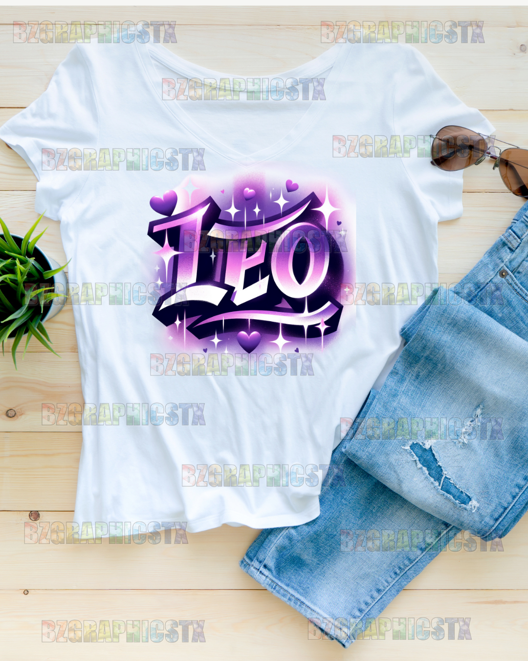 LEO-PRINTED AIRBRUSH SHIRTS