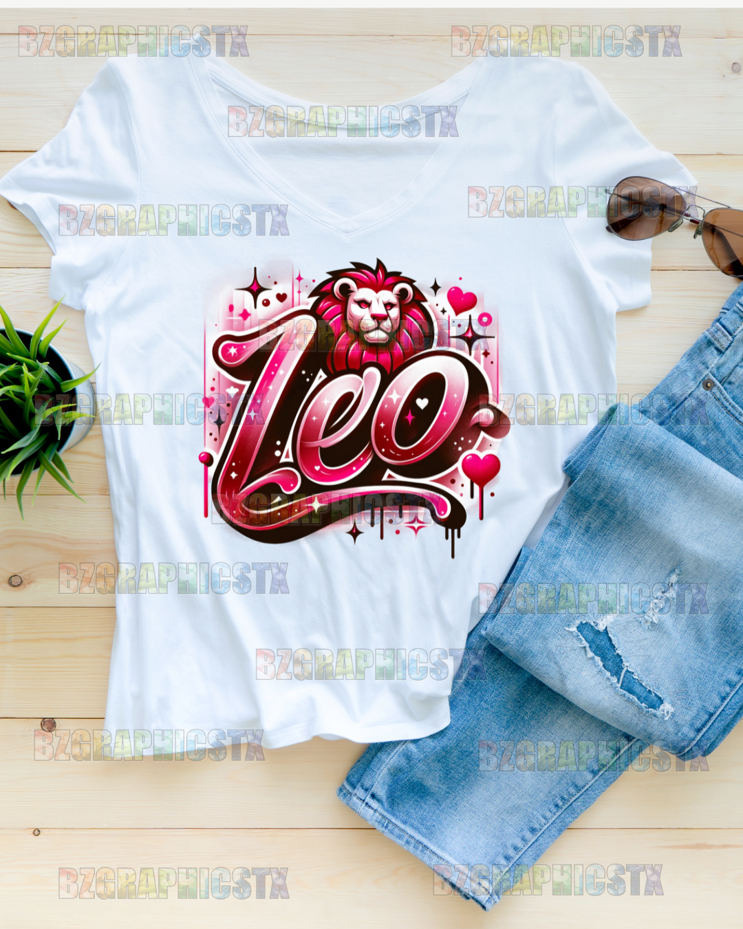 LEO-PRINTED AIRBRUSH SHIRTS