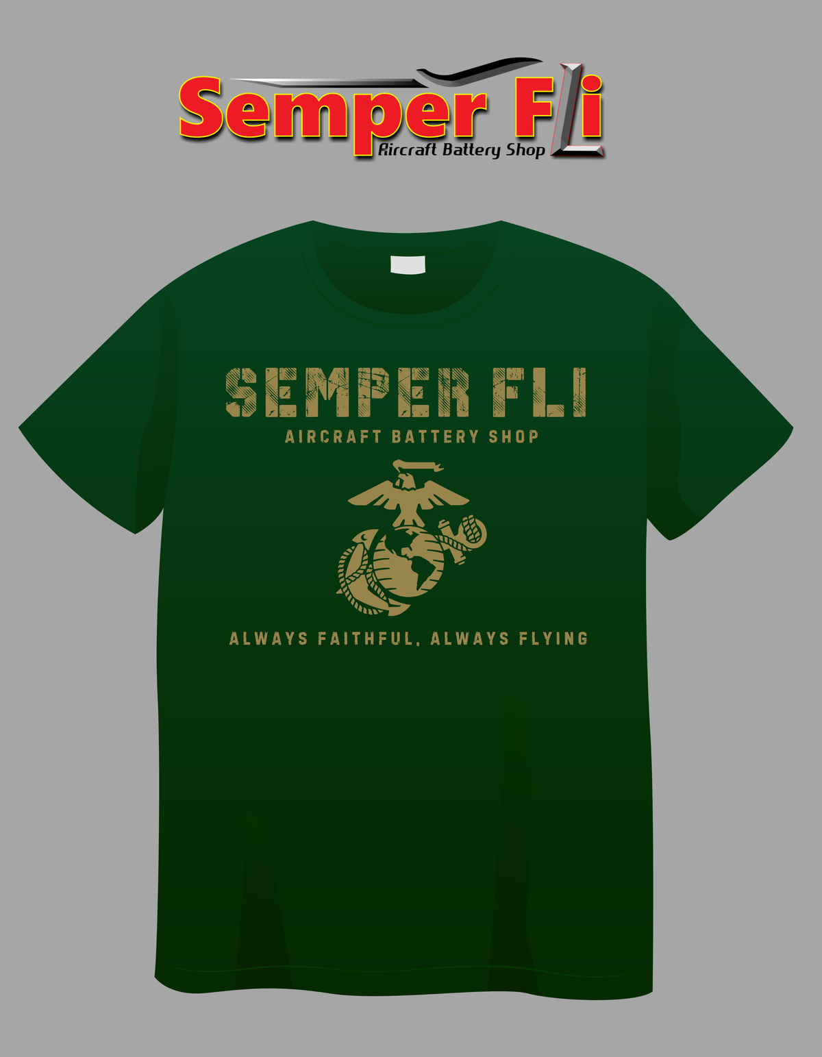 Semper Fli Eagle, Globe & Anchor T-Shirt