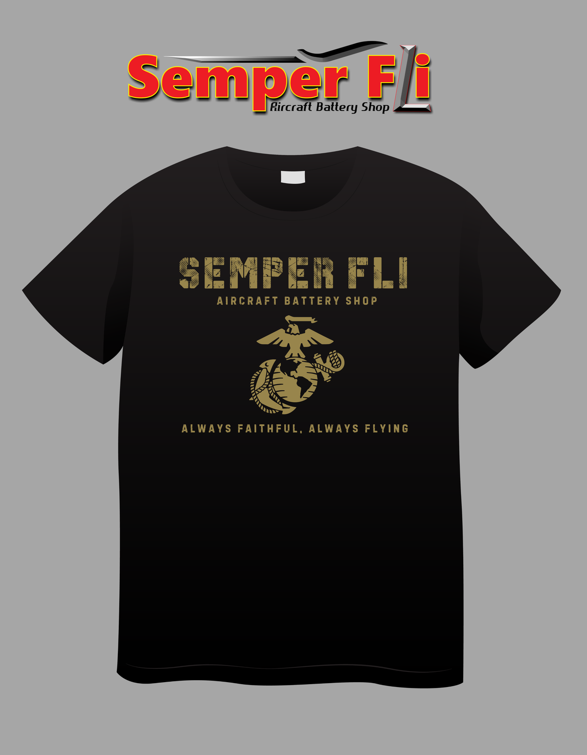 Semper Fli Eagle, Globe & Anchor T-Shirt