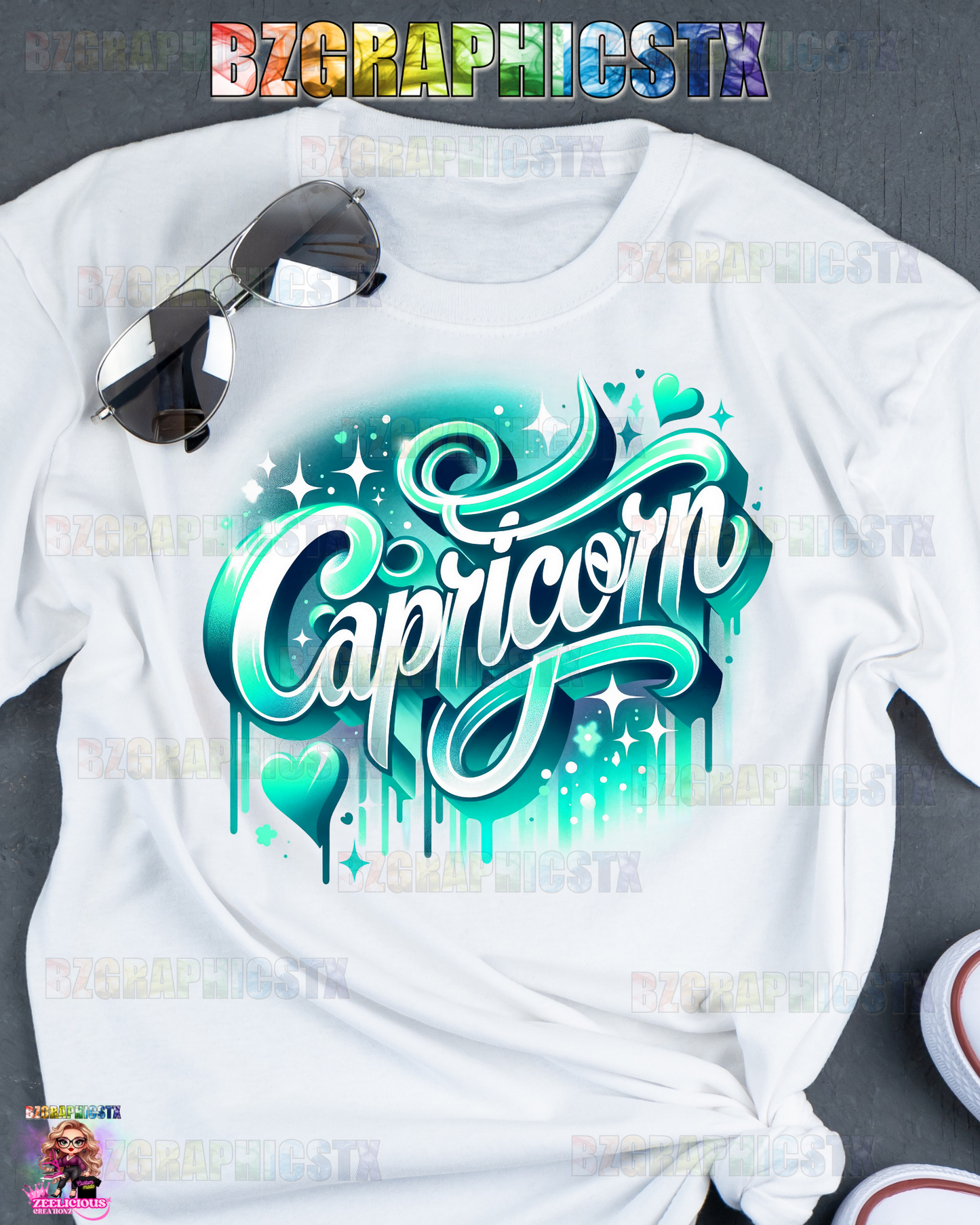 CAPRICORN-PRINTED AIRBRUSH SHIRTS (STYLE1)