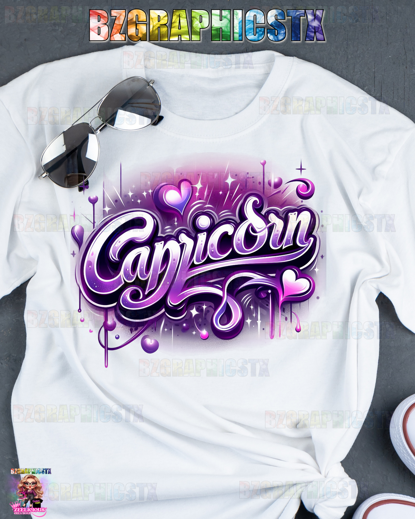 CAPRICORN-PRINTED AIRBRUSH SHIRTS (STYLE1)