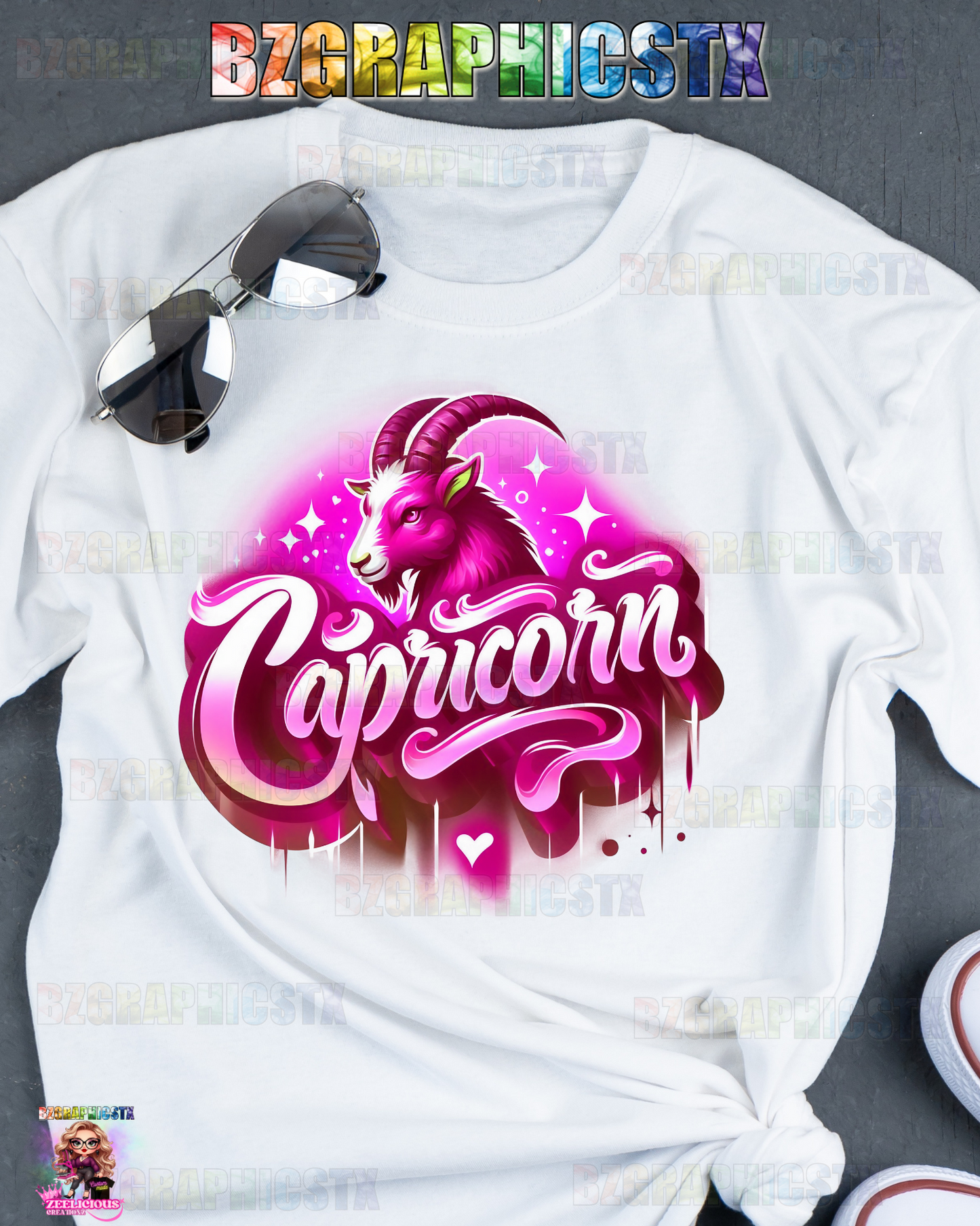 CAPRICORN-PRINTED AIRBRUSH SHIRTS (STYLE 2)