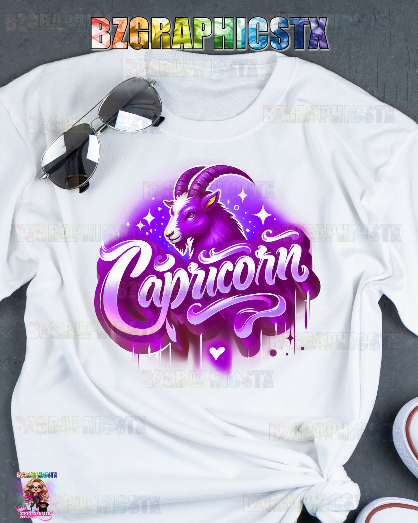 CAPRICORN-PRINTED AIRBRUSH SHIRTS (STYLE 2)