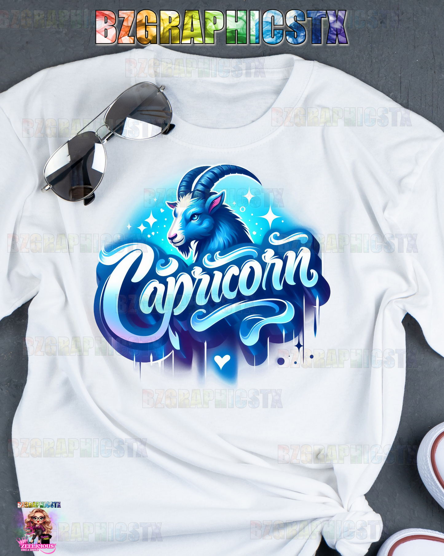 CAPRICORN-PRINTED AIRBRUSH SHIRTS (STYLE 2)