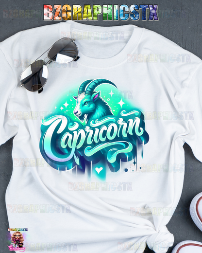 CAPRICORN-PRINTED AIRBRUSH SHIRTS (STYLE 2)