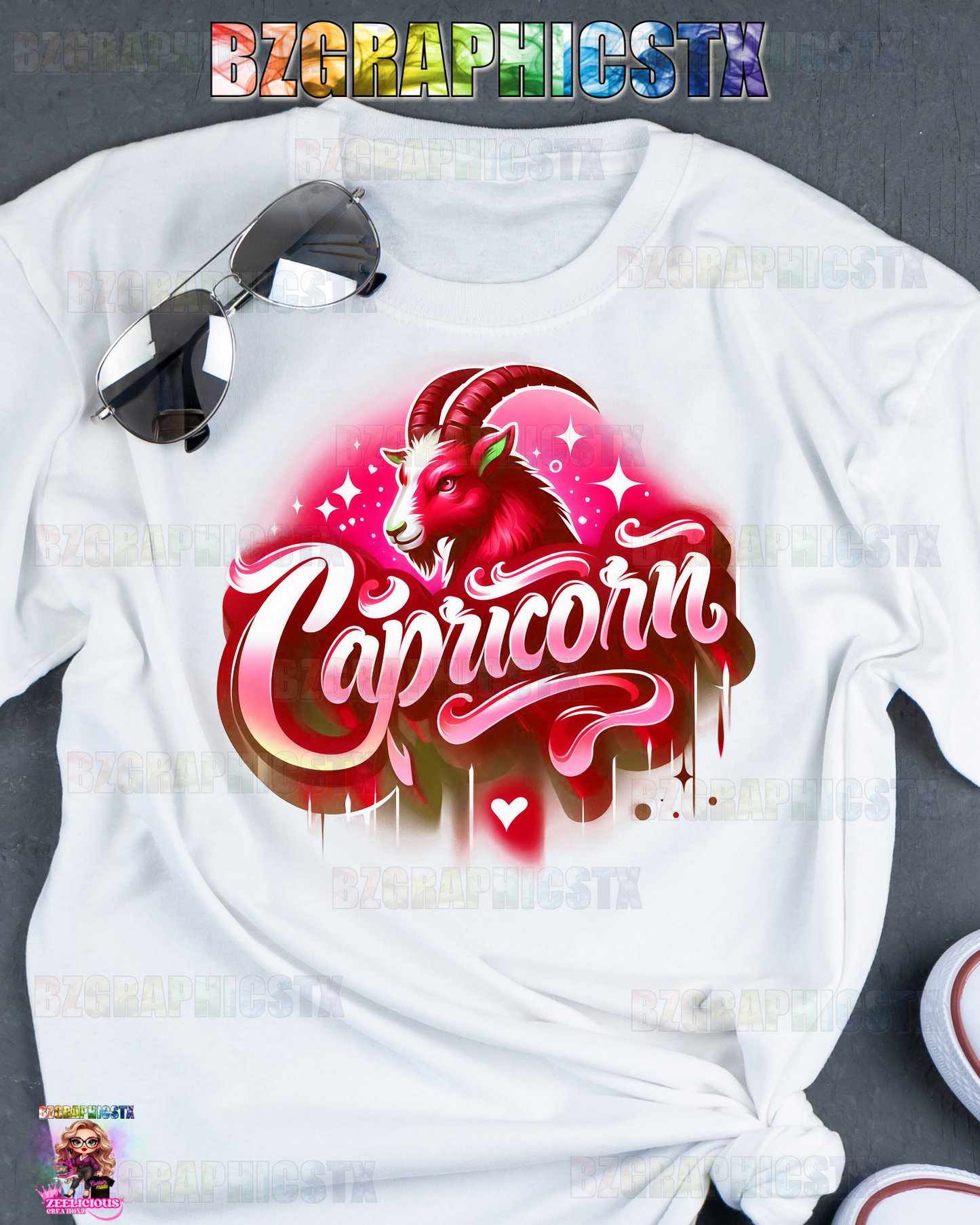 CAPRICORN-PRINTED AIRBRUSH SHIRTS (STYLE 2)