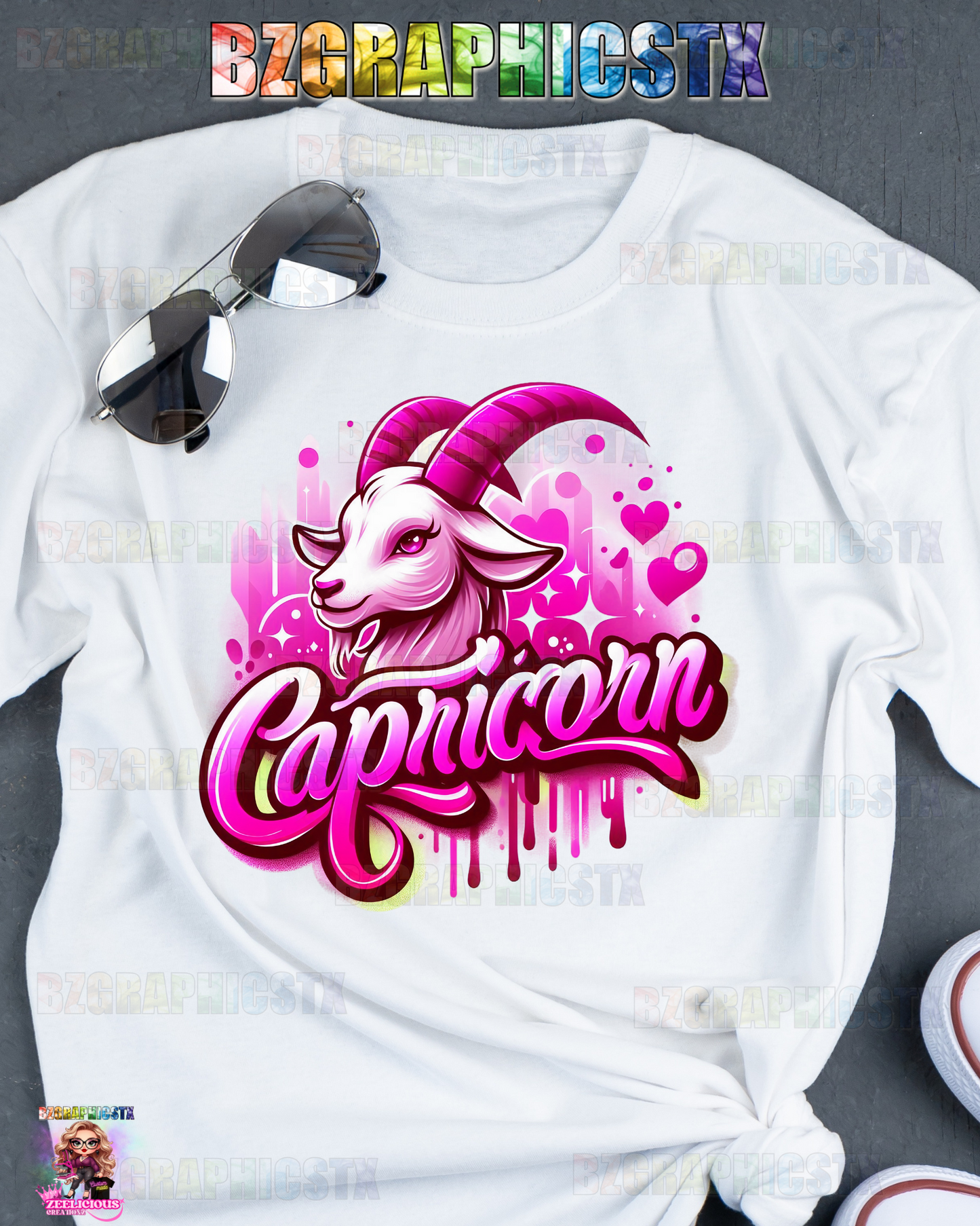CAPRICORN-PRINTED AIRBRUSH SHIRTS (STYLE 3)