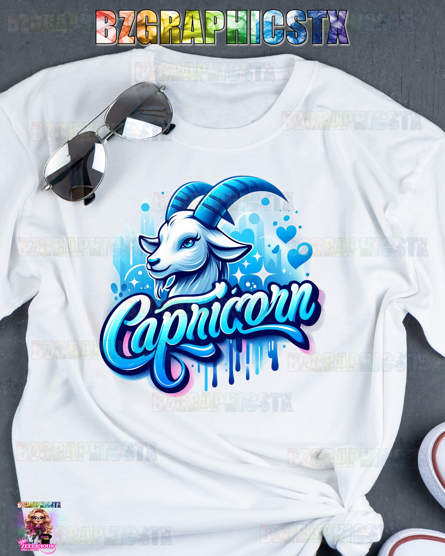 CAPRICORN-PRINTED AIRBRUSH SHIRTS (STYLE 3)
