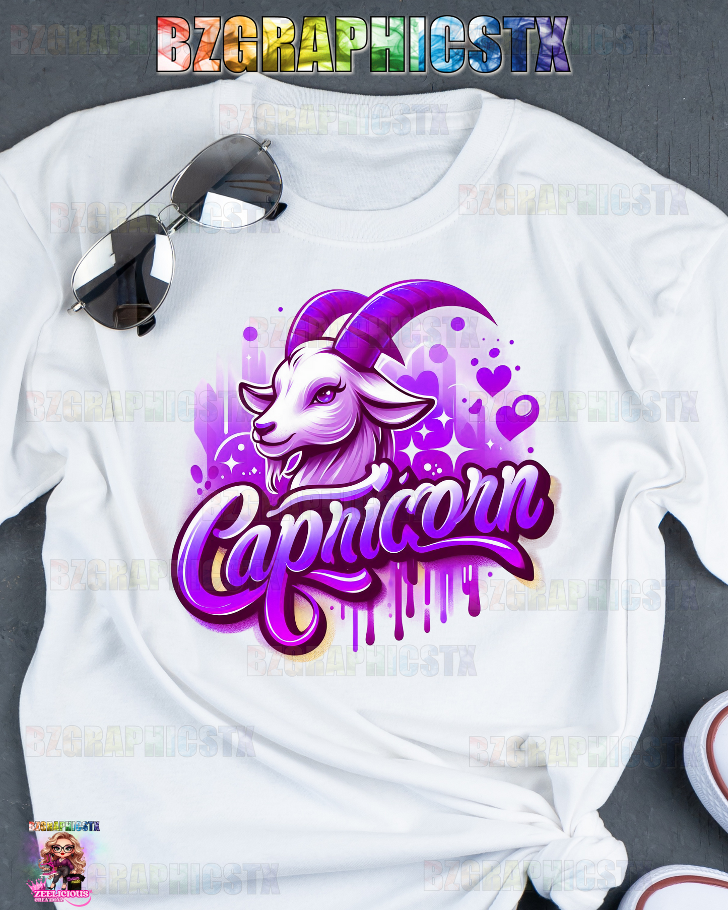 CAPRICORN-PRINTED AIRBRUSH SHIRTS (STYLE 3)