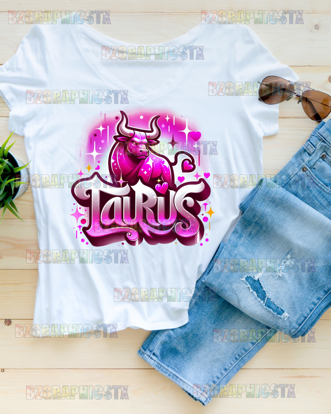 TAURUS-PRINTED AIRBRUSH SHIRTS