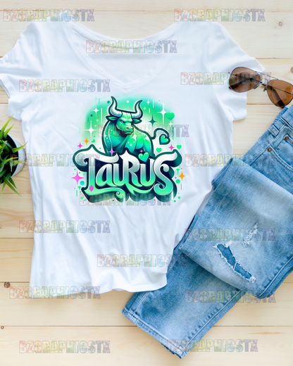 TAURUS-PRINTED AIRBRUSH SHIRTS